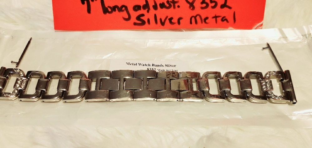 Fitbit versa 7" metal silver adjustable band